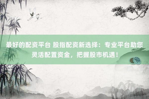 最好的配资平台 股指配资新选择：专业平台助您灵活配置资金，把握股市机遇！