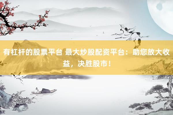 有杠杆的股票平台 最大炒股配资平台：助您放大收益，决胜股市！