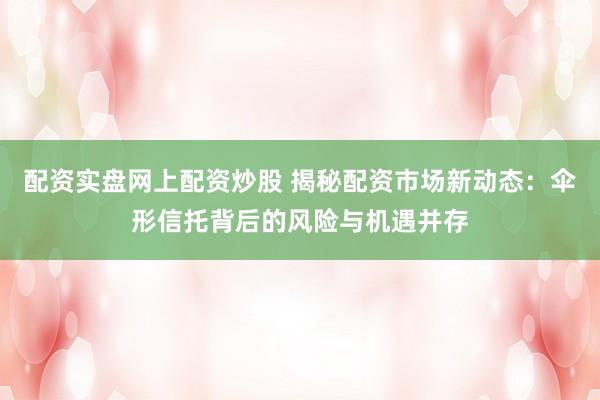 配资实盘网上配资炒股 揭秘配资市场新动态：伞形信托背后的风险与机遇并存