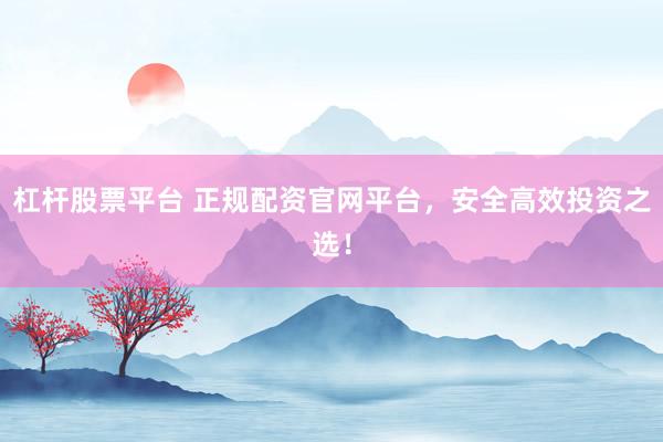 杠杆股票平台 正规配资官网平台，安全高效投资之选！