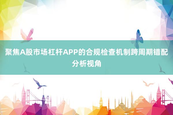 聚焦A股市场杠杆APP的合规检查机制跨周期错配分析视角